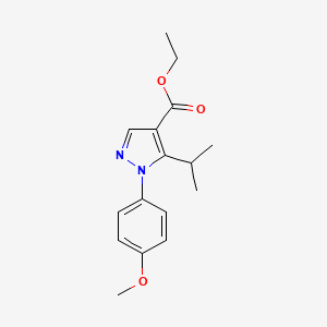 molecular formula C16H20N2O3 B6612023 ethyl 1-(4-methoxyphenyl)-5-(propan-2-yl)-1H-pyrazole-4-carboxylate CAS No. 338959-54-9
