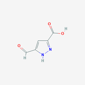 molecular formula C5H4N2O3 B6612026 5-formyl-1H-pyrazole-3-carboxylic acid CAS No. 854699-16-4