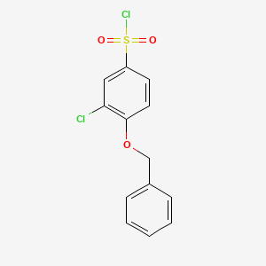 molecular formula C13H10Cl2O3S B6612094 4-(benzyloxy)-3-chlorobenzene-1-sulfonyl chloride CAS No. 1016699-86-7