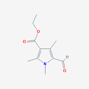 molecular formula C11H15NO3 B6612098 Ethyl 5-formyl-1,2,4-trimethyl-1H-pyrrole-3-carboxylate CAS No. 19005-96-0