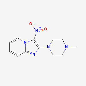 molecular formula C12H15N5O2 B6612151 2-(4-Methylpiperazin-1-yl)-3-nitroimidazo[1,2-a]pyridine CAS No. 62195-00-0