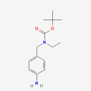 molecular formula C14H22N2O2 B6612184 tert-butyl N-[(4-aminophenyl)methyl]-N-ethylcarbamate CAS No. 247085-22-9