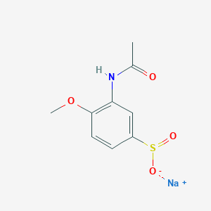 molecular formula C9H10NNaO4S B6612225 sodium 3-acetamido-4-methoxybenzene-1-sulfinate CAS No. 194723-11-0