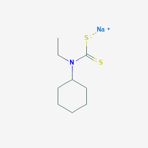 molecular formula C9H16NNaS2 B6612263 sodium [cyclohexyl(ethyl)carbamothioyl]sulfanide CAS No. 7346-67-0