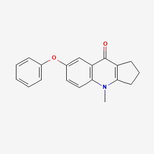 molecular formula C19H17NO2 B6612272 4-methyl-7-phenoxy-1H,2H,3H,4H,9H-cyclopenta[b]quinolin-9-one CAS No. 374918-94-2