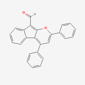 Indeno[2,1-b]pyran-9-carboxaldehyde, 2,4-diphenyl-