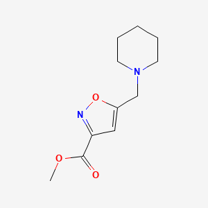 molecular formula C11H16N2O3 B6612309 methyl 5-[(piperidin-1-yl)methyl]-1,2-oxazole-3-carboxylate CAS No. 932848-38-9
