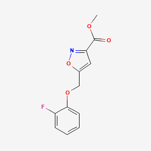 molecular formula C12H10FNO4 B6612317 methyl 5-[(2-fluorophenoxy)methyl]-1,2-oxazole-3-carboxylate CAS No. 932780-86-4