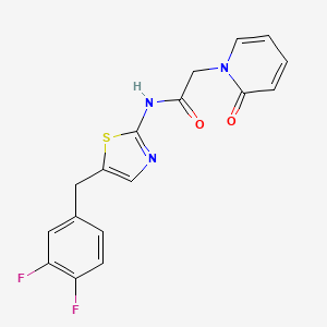 molecular formula C17H13F2N3O2S B6612347 N-[5-[(3,4-Difluorophenyl)methyl]-2-thiazolyl]-2-oxo-1(2H)-pyridineacetamide CAS No. 1017125-45-9
