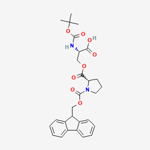 molecular formula C28H32N2O8 B6612368 (2S)-2-{[(tert-butoxy)carbonyl]amino}-3-[(2S)-1-{[(9H-fluoren-9-yl)methoxy]carbonyl}pyrrolidine-2-carbonyloxy]propanoic acid CAS No. 944283-15-2