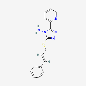 3-(Cinnamylthio)-5-(2-pyridinyl)-4H-1,2,4-triazol-4-amine