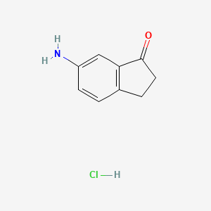 molecular formula C9H10ClNO B6612433 6-amino-2,3-dihydro-1H-inden-1-one hydrochloride CAS No. 58631-10-0