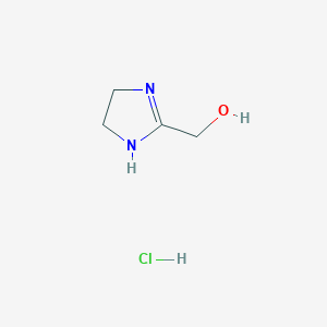 molecular formula C4H9ClN2O B6612442 (4,5-dihydro-1H-imidazol-2-yl)methanol hydrochloride CAS No. 95185-87-8