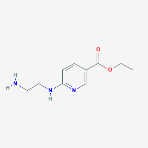 molecular formula C10H15N3O2 B6612468 ethyl 6-[(2-aminoethyl)amino]pyridine-3-carboxylate CAS No. 950726-26-8