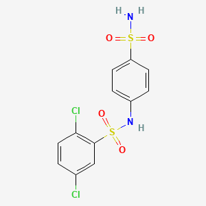 molecular formula C12H10Cl2N2O4S2 B6612496 Benzenesulfonamide, N-[4-(aminosulfonyl)phenyl]-2,5-dichloro- CAS No. 88522-21-8