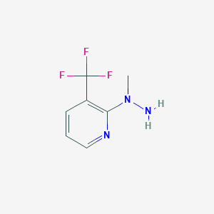 molecular formula C7H8F3N3 B066125 2-(1-Methylhydrazinyl)-3-(trifluoromethyl)pyridine CAS No. 175205-68-2