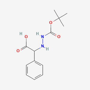 molecular formula C13H18N2O4 B6612513 2-({[(tert-butoxy)carbonyl]amino}amino)-2-phenylacetic acid CAS No. 70744-14-8