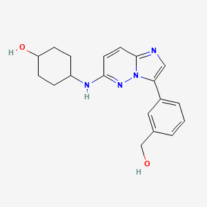 molecular formula C19H22N4O2 B6612518 4-({3-[3-(hydroxymethyl)phenyl]imidazo[1,2-b]pyridazin-6-yl}amino)cyclohexan-1-ol CAS No. 1010441-40-3