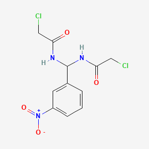 molecular formula C11H11Cl2N3O4 B6612555 Acetamide, N,N'-[(3-nitrophenyl)methylene]bis[2-chloro- CAS No. 5635-21-2