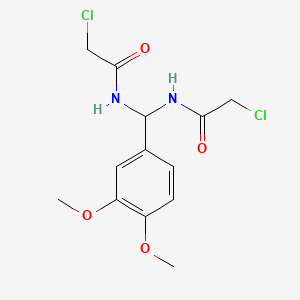 Acetamide, N,N'-[(3,4-dimethoxyphenyl)methylene]bis[2-chloro-