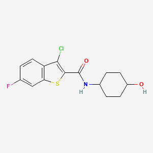 molecular formula C15H15ClFNO2S B6612587 3-Chloro-6-fluoro-N-(4-hydroxycyclohexyl)benzo[b]thiophene-2-carboxamide CAS No. 1090385-95-7