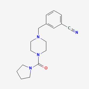 molecular formula C17H22N4O B6612592 3-{[4-(Pyrrolidine-1-carbonyl)piperazin-1-yl]methyl}benzonitrile CAS No. 918480-32-7