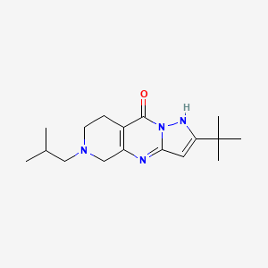 5-tert-butyl-12-(2-methylpropyl)-2,6,7,12-tetraazatricyclo[7.4.0.0,3,7]trideca-1(9),2,4-trien-8-one