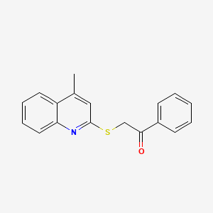 molecular formula C18H15NOS B6612602 2-((4-Methyl-2-quinolinyl)thio)-1-phenylethanone CAS No. 13896-86-1