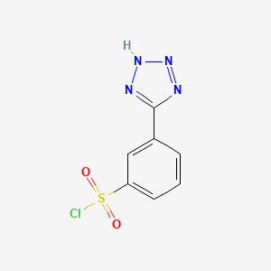 3-(1H-1,2,3,4-tetrazol-5-yl)benzene-1-sulfonyl chloride