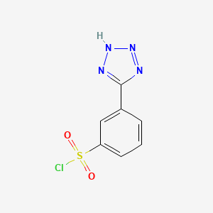 molecular formula C7H5ClN4O2S B6612657 3-(1H-1,2,3,4-tetrazol-5-yl)benzene-1-sulfonyl chloride CAS No. 476362-71-7