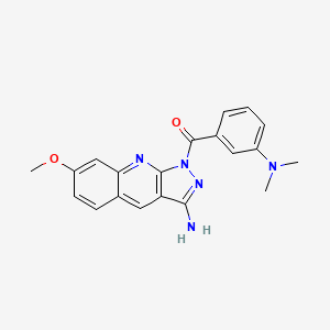 molecular formula C20H19N5O2 B6612669 1-[3-(dimethylamino)benzoyl]-7-methoxy-1H-pyrazolo[3,4-b]quinolin-3-amine CAS No. 904459-20-7