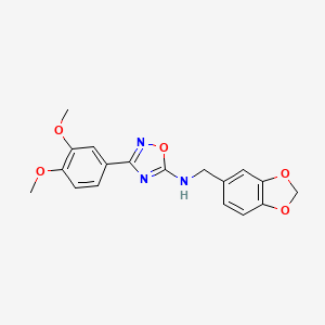 N-(1,3-benzodioxol-5-ylmethyl)-3-(3,4-dimethoxyphenyl)-1,2,4-oxadiazol-5-amine