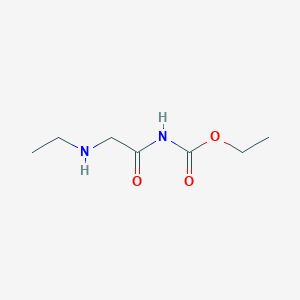 molecular formula C7H14N2O3 B6612704 ethyl N-[2-(ethylamino)acetyl]carbamate CAS No. 743441-98-7