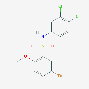 molecular formula C13H10BrCl2NO3S B6612721 Benzenesulfonamide, 5-bromo-N-(3,4-dichlorophenyl)-2-methoxy- CAS No. 433953-26-5