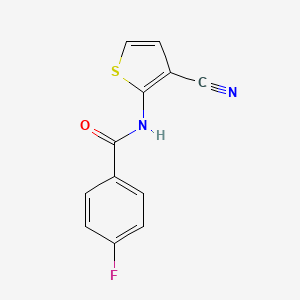 molecular formula C12H7FN2OS B6612734 N-(3-cyanothiophen-2-yl)-4-fluorobenzamide CAS No. 749919-77-5