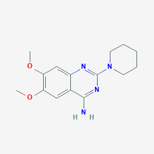 molecular formula C15H20N4O2 B6612804 6,7-Dimethoxy-2-(1-piperidinyl)-4-quinazolinamine CAS No. 137705-41-0