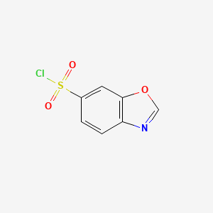molecular formula C7H4ClNO3S B6612829 1,3-benzoxazole-6-sulfonyl chloride CAS No. 134369-62-3