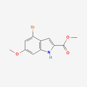 molecular formula C11H10BrNO3 B6612884 methyl 4-bromo-6-methoxy-1H-indole-2-carboxylate CAS No. 476618-48-1