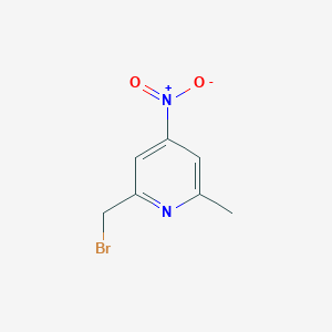 molecular formula C7H7BrN2O2 B6612897 2-(bromomethyl)-6-methyl-4-nitropyridine CAS No. 442910-44-3