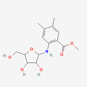 molecular formula C15H21NO6 B6612917 Methyl 2-[[3,4-dihydroxy-5-(hydroxymethyl)oxolan-2-yl]amino]-4,5-dimethylbenzoate CAS No. 26909-51-3