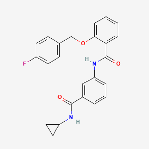 N-[3-[(Cyclopropylamino)carbonyl]phenyl]-2-[(4-fluorophenyl)methoxy]benzamide