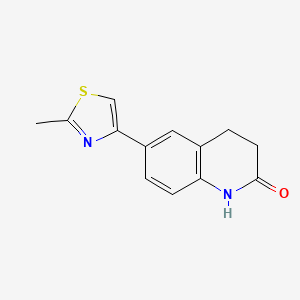 molecular formula C13H12N2OS B6612989 6-(2-methylthiazol-4-yl)-3,4-dihydroquinolin-2(1H)-one CAS No. 105316-81-2