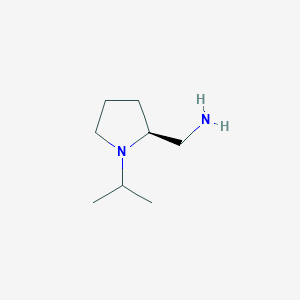 molecular formula C8H18N2 B6613035 1-[(2S)-1-(propan-2-yl)pyrrolidin-2-yl]methanamine CAS No. 166173-75-7