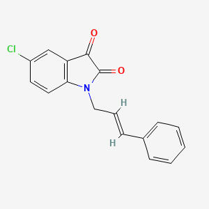 5-chloro-1-(3-phenylprop-2-en-1-yl)-2,3-dihydro-1H-indole-2,3-dione
