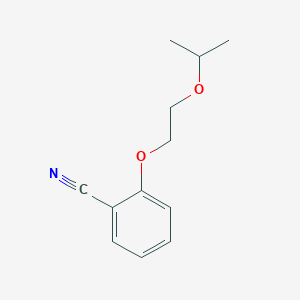 molecular formula C12H15NO2 B6613067 2-[2-(1-Methylethoxy)ethoxy]benzonitrile CAS No. 1020920-67-5