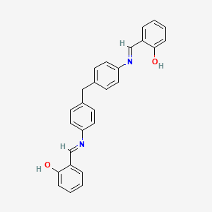 molecular formula C27H22N2O2 B6613084 2-{[(4-{4-[(2-Hydroxybenzylidene)amino]benzyl}phenyl)imino]methyl}phenol CAS No. 4434-23-5