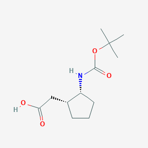 rac-2-[(1R,2R)-2-{[(tert-butoxy)carbonyl]amino}cyclopentyl]acetic acid, cis