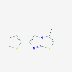 molecular formula C11H10N2S2 B6613166 2,3-dimethyl-6-(thiophen-2-yl)imidazo[2,1-b][1,3]thiazole CAS No. 35371-40-5