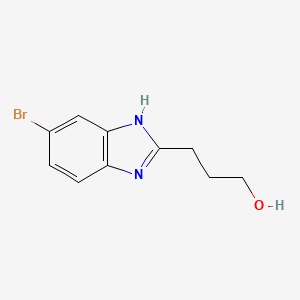 molecular formula C10H11BrN2O B6613172 1H-Benzimidazole-2-propanol, 5-bromo- CAS No. 540516-31-2