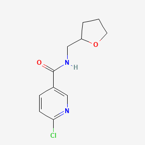 molecular formula C11H13ClN2O2 B6613182 6-Chloro-N-((tetrahydrofuran-2-yl)methyl)nicotinamide CAS No. 603095-69-8